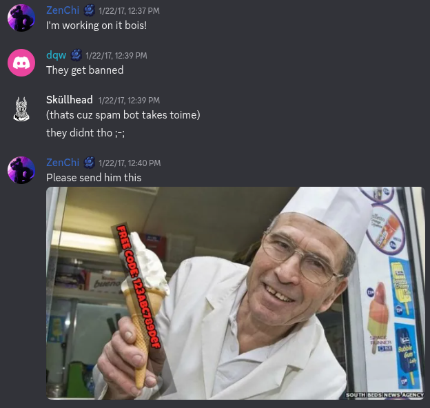 ZenChi's Discord conversation